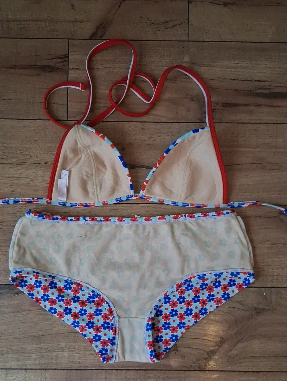 Victoria's Secret Retro Floral Halter High Waist Triangle Bikini Set Small